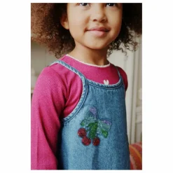 Enfant Konges Sløjd Robe en Jean Sequins Magot Coton Bio |