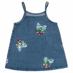 Enfant Konges Sløjd Robe en Jean Sequins Magot Coton Bio |