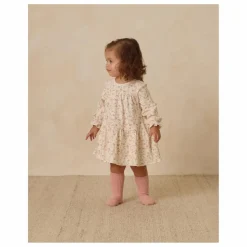 Quincy Mae Robe Fleurie Coton Bio | Ivoire Outlet