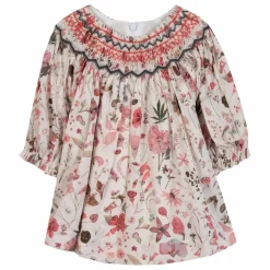 Tartine et Chocolat Robe Fleurie Smockée | Nacre Hot