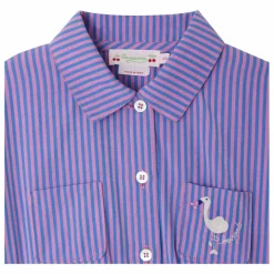 Best Bonpoint Robe Gisèle Rayée Coton Bio | Mauve