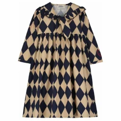 Maison Mangostan Robe Harlequin Coton Bio | Beige Clearance