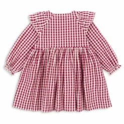 Enfant Konges Sløjd Robes, Combinaisons|Robes|Robe Kim Carreaux Coton Bio |