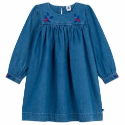 Petit Bateau Robe Légère Denim Coton Bio | Bleu jean Sale
