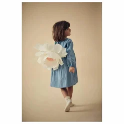 Louise Misha Robe Linoa Brodée | Bleu