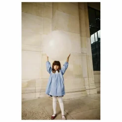 Louise Misha Robe Linoa Brodée | Bleu