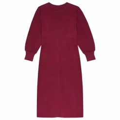Sale SMALLABLE BASICS Robe Longue Femme Manches Chauve-souris en Coton Organique | Bordeaux