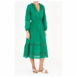 M.A.B.E. Robe Longue Loretta | Vert Hot
