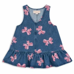 Konges Sløjd Robe Magot Nœud Coton Bio | Denim brut Outlet