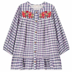 Enfant Louise Misha Robe Massilia Brodée Carreaux |