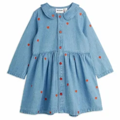Mini Rodini Robe Mini Cœurs Coton Bio | Denim Discount