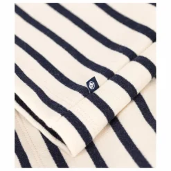 Petit Bateau Robe Molleton Rayée | Bleu marine