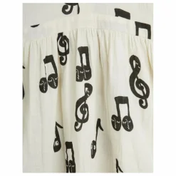 Mini Rodini Robe Notes Gaze de Coton Bio | Blanc Discount