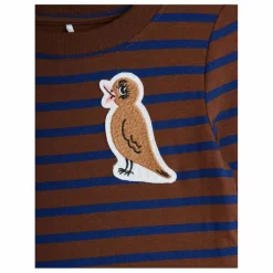 Mini Rodini Robe Oiseau Coton Bio | Marron New