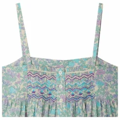 Discount Bonpoint Robe Passion Liberty Coton Bio | Vert d'eau
