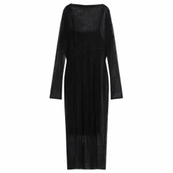 Online Icone Robe Petra Métallisée | Noir