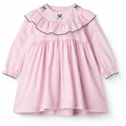 Copenhagen Colors Robe Pied-de-poule Coton Bio | Rose Hot