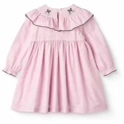 Copenhagen Colors Robe Pied-de-poule Coton Bio | Rose Hot