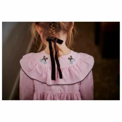 Copenhagen Colors Robe Pied-de-poule Coton Bio | Rose Hot