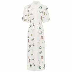 Alémais Robe Play Brodée Lin | Crème