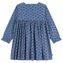 Petit Bateau Robe Pommes Velours Côtelé | Bleu Outlet