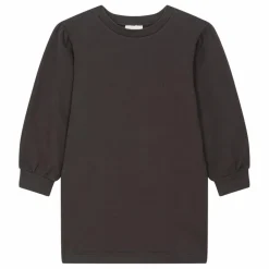 Discount SMALLABLE BASICS Robe Pull Fille Manches Bouffantes | Noir