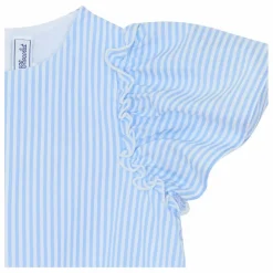 Tartine et Chocolat Robe Rayée Volants | Bleu Online