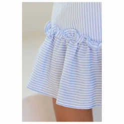 Tartine et Chocolat Robe Rayée Volants | Bleu Online