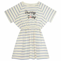 Tocoto Vintage Robe Rayures Eponge | Ecru Outlet