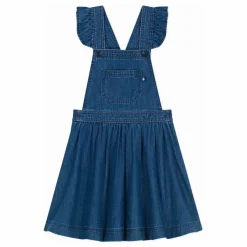 Petit Bateau Robe Salopette Denim Coton Bio | Bleu jean Sale