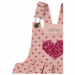 Online Konges Sløjd Robe Salopette Nola Cœurs Coton Bio | Rose