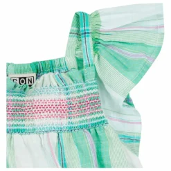 Bonton Robe Smockée Louise Carreaux | Vert