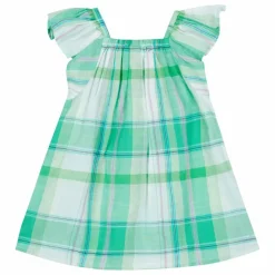 Bonton Robe Smockée Louise Carreaux | Vert