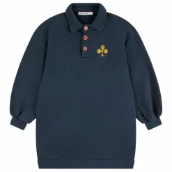 Outlet Bobo Choses Robe Sweat Polo Coton Bio | Bleu marine