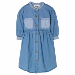 Online Finger in the nose Robe Swing Denim | Bleu