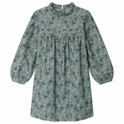 Hot Bonpoint Robe Topaz Liberty Velours Milleraies | Bleu