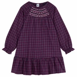 Enfant Petit Bateau Robe Volants Carreaux Coton Bio |