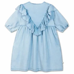 Discount Repose AMS Robe Volants Tencel | Bleu Clair