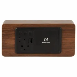 Present Time Réveil LED Copper en bois | Noyer Clearance