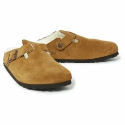 Femme BIRKENSTOCK Sandales, Espadrilles|Sabots Boston Fur Cuir Suede - Collection Adulte |