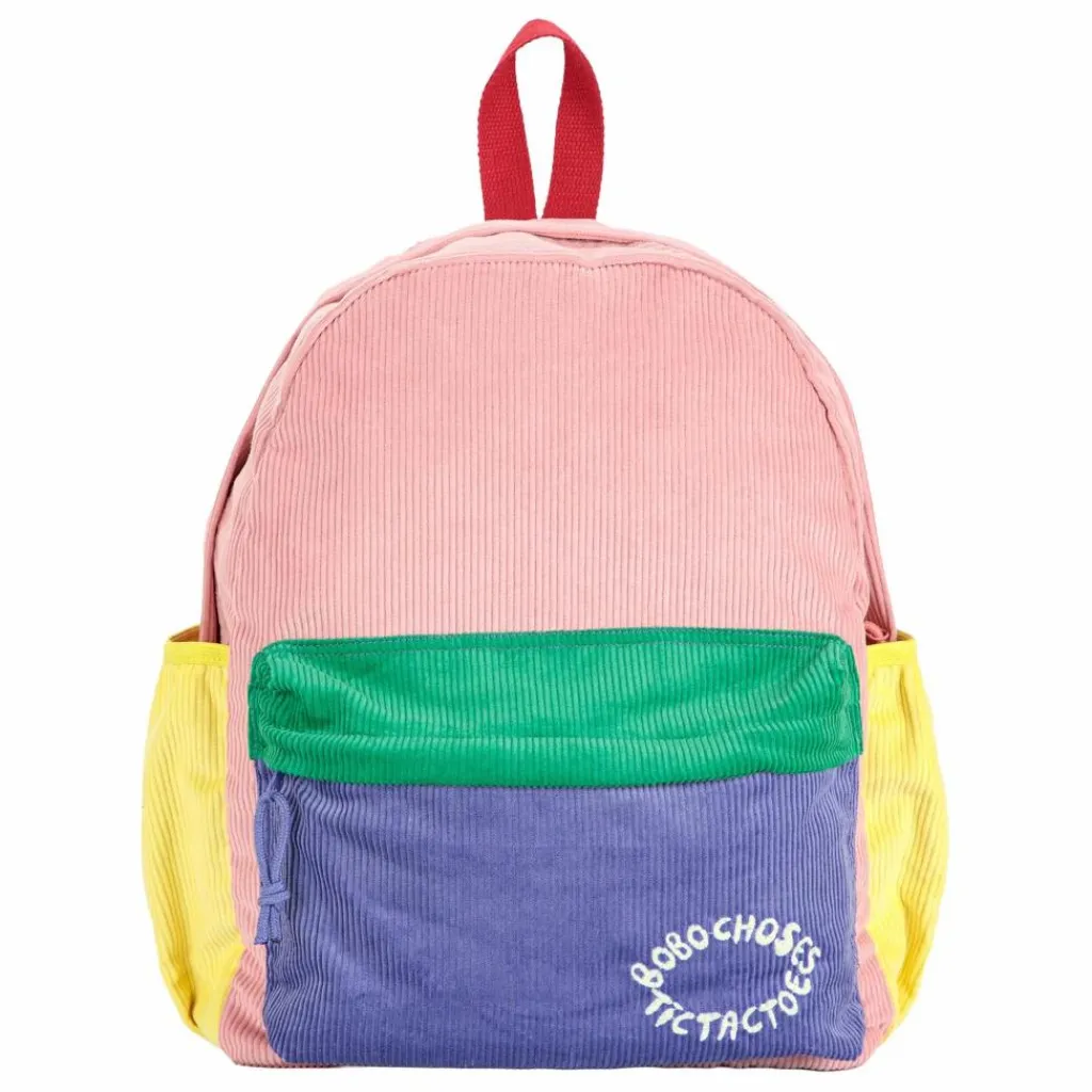 Hot Bobo Choses Sac à Dos Colorblock Velours Côtelé | Rose