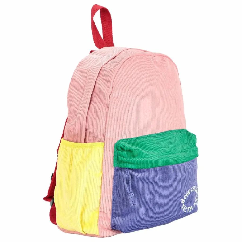 Hot Bobo Choses Sac à Dos Colorblock Velours Côtelé | Rose
