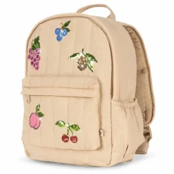 Enfant Konges Sløjd Sacs, Petite Maroquinerie|Accessoires De Mode|Sac à Dos Matelassé Juno Fruits Brodés |