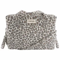 rivedroite Sac à Langer Darcy Léopard Coton Recyclé | Gris