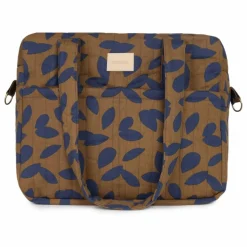 Online Nobodinoz Sac à langer imperméable Hyde Park Blue Leaves | Bleu