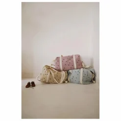 Rose in April Sac à langer Raphaël imprimé cœurs | Bleu ciel Sale