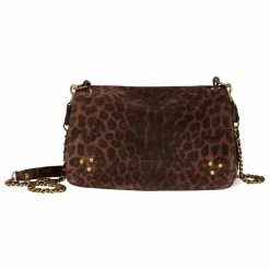 Hot Jérôme Dreyfuss Sac Bobi Croûte Velours Léopard | Marron