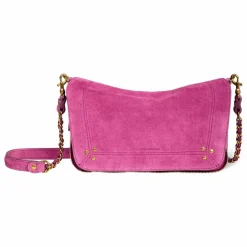 New Jérôme Dreyfuss Sac Bobi S Croûte Velours | Rose fuschia