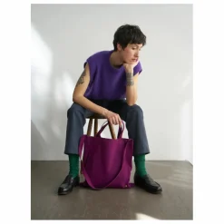 La cerise sur le gâteau Sac City Iona en toile de coton | Pourpre Hot