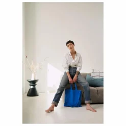 La cerise sur le gâteau Sac City Iona en toile de coton | Bleu